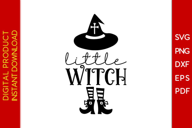 Little Witch Halloween SVG PNG PDF Cut File SVG Creativedesigntee 