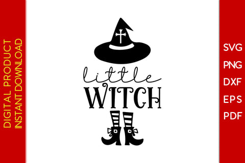 Little Witch Halloween SVG PNG PDF Cut File SVG Creativedesigntee 