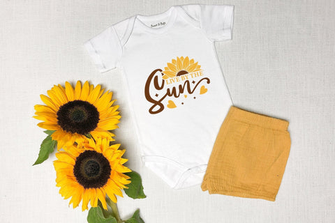 Live By The Sun | Split Sunflower SVG | Sunflower SVG SVG CraftLabSVG 