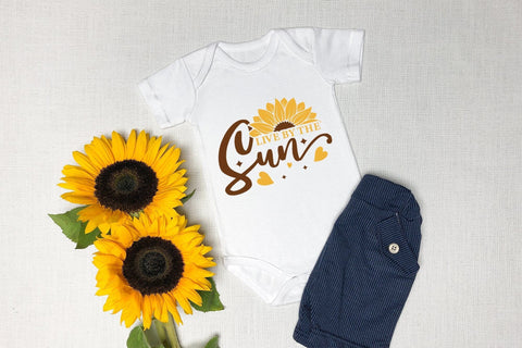 Live By The Sun | Split Sunflower SVG | Sunflower SVG SVG CraftLabSVG 