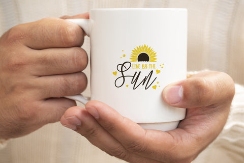 Live by the sun svg, Sunflower saying svg SVG SmmrDesign 