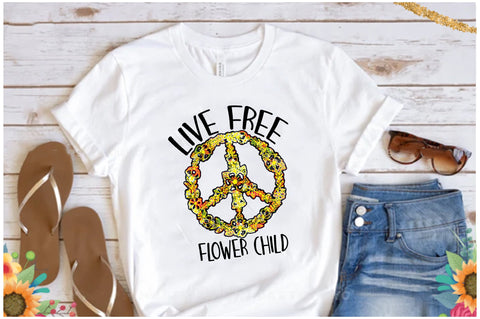Live Free Flower Child Sublimation Sublimation Jagonath Roy 