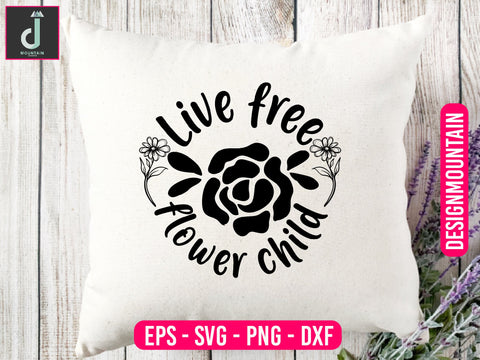 Live free flower child svg design SVG Alihossainbd 