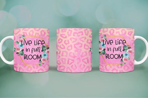 Live Life I Spring Mug Wrap Sublimation I Spring Mugs PNG Sublimation Happy Printables Club 