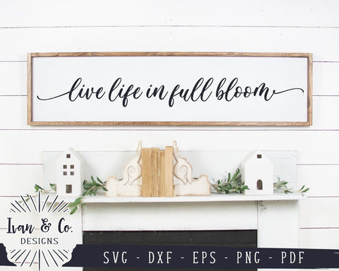 Live Life in Full Bloom SVG Files | Spring Quotes | Hello Spring | Spring SVG (907984526) SVG Ivan & Co. Designs 