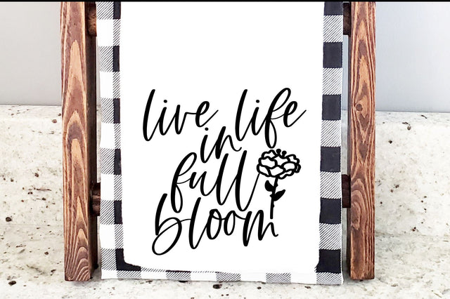 Live Life In Full Bloom Svg, Png, Dxf | Spring Design SVG RedFoxDesignsUS 
