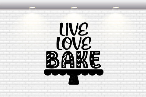 Live Love Bake - SVG, PNG, DXF, EPS SVG Elsie Loves Design 