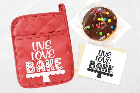 Live Love Bake - SVG, PNG, DXF, EPS SVG Elsie Loves Design 