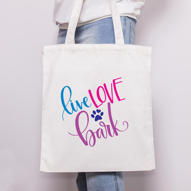Live Love Bark Hand Lettered Cut File SVG Cursive by Camille 