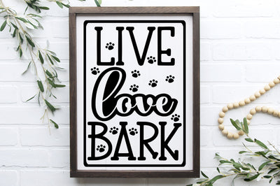 Live Love Bark Svg, Png, Dxf | Dog Lovers Cut File SVG RedFoxDesignsUS 