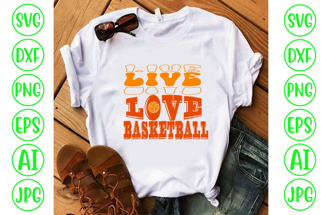 Live Love Basketball Retro SVG SVG Syaman 