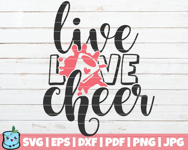 Live Love Cheer SVG MintyMarshmallows 