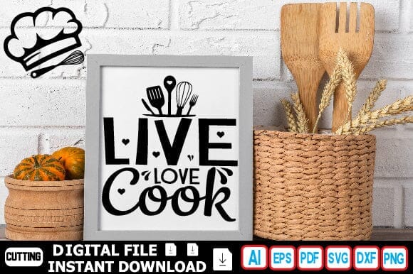Live Love Cook SVG Craftlabsvg24 