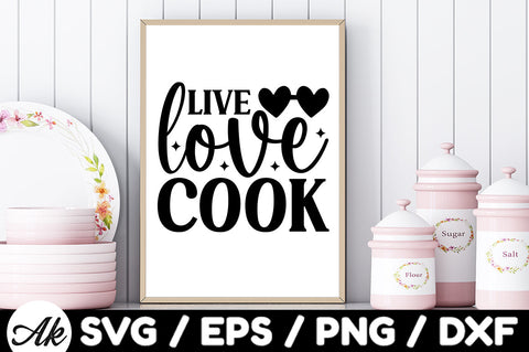 Live love cook svg SVG akazaddesign 
