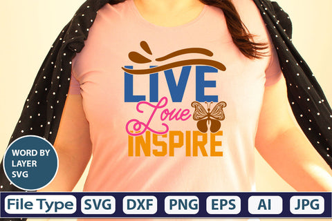 Live Love Inspire SVG Cut File SVG DesignPlante 503 