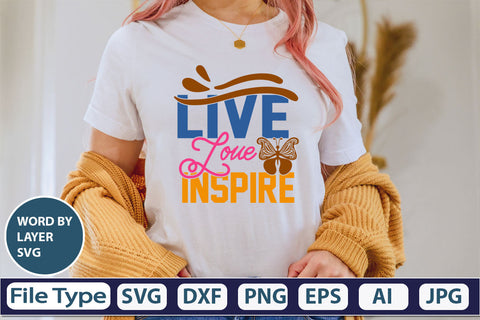 Live Love Inspire SVG Cut File SVG DesignPlante 503 