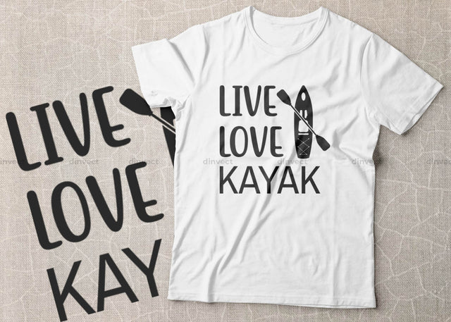 Live love kayak svg file, Kayak SVG File, Kayaking SVG, Canoe Svg, Canoe Silhouette, Sport Outdoor SVG, Sport Outdoor SVG, Water Sports Svg, Boats Svg, Silhouette Came SVG Dinvect 