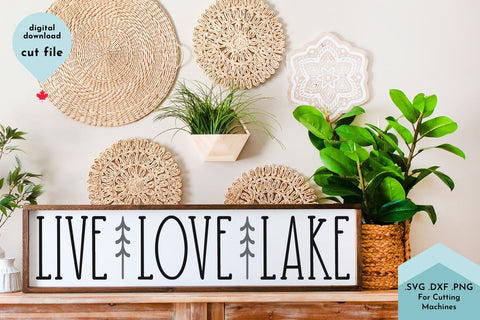 Live Love Lake House Decor Hand Lettered SVG Cut File SVG Lettershapes 