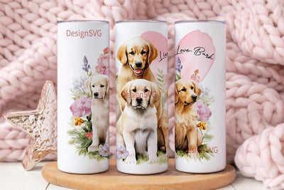 Live Love Laugh Dog Puppy Lover Pet 20 Oz Skinny Sublimation Tumbler Wrap Digital Design PNG File Download Sublimation DesignSVG 