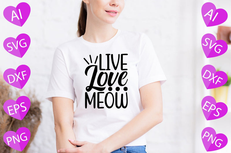 Live Love Meow SVG CraftlabSvg29 