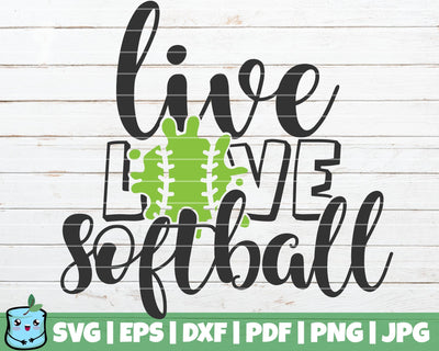 Live Love Softball SVG MintyMarshmallows 