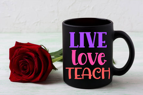 Live Love Teach Sublimation I Teacher Appreciation Sublimation Sublimation Happy Printables Club 