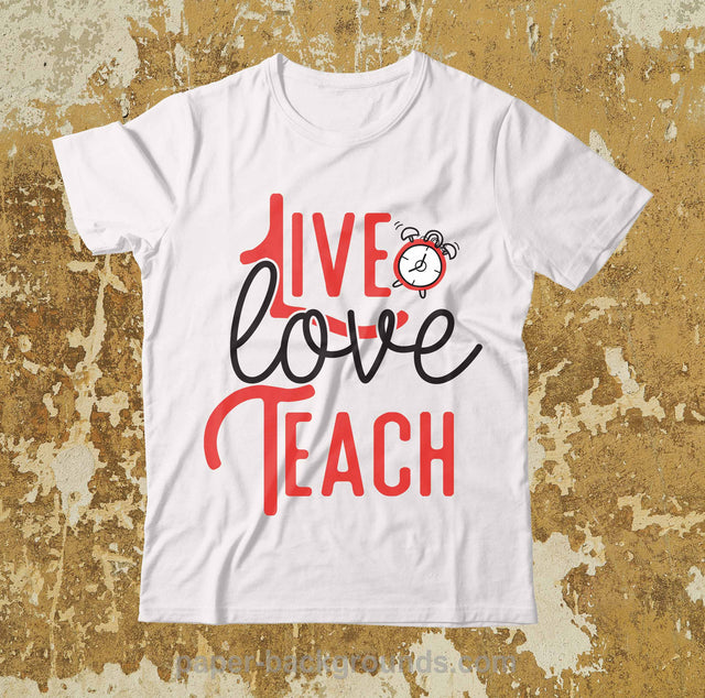 Live love Teach SVG Cut FIle SVG BlackCatsMedia 