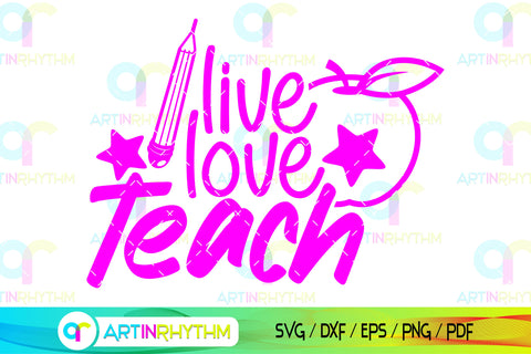 live love teach svg SVG Artinrhythm shop 