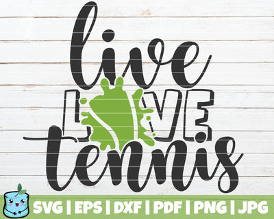 Live Love Tennis SVG MintyMarshmallows 
