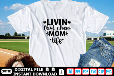 LIVIN THAT CHEER MOM LIFE SVG Craftlabsvg24 