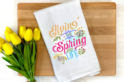 Livin' The Spring Life Sublimation I Spring Sublimation PNG Sublimation Happy Printables Club 