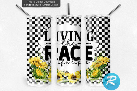 Living the race wife life 20 oz / 30 oz Tumbler PNG Sublimation Regulrcrative 