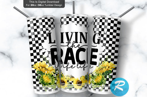 Living the race wife life 20 oz / 30 oz Tumbler PNG Sublimation Regulrcrative 