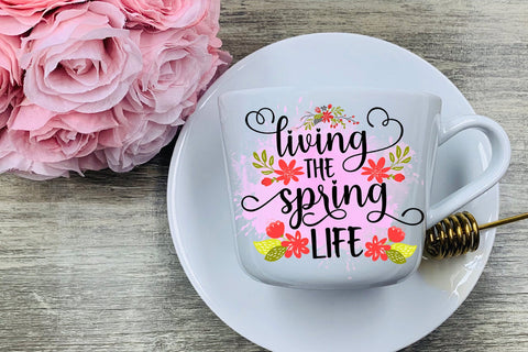 Living the Spring Life Spring Sublimation Design Sublimation Happy Printables Club 