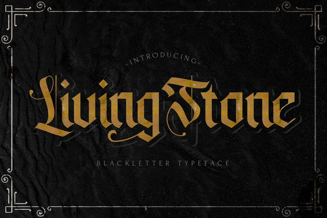 Livingstone - Blackletter Decorative Font Font StringLabs 