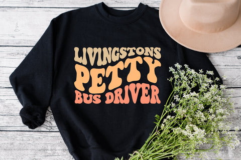Livingstons Petty Bus Driver svg, wavy style svg, EPS PNG Cricut Instant Download SVG Fauz 