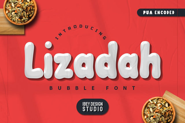 Lizadah - Bubble font Font Ibey Design 