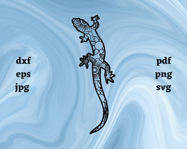 Lizard Mandala SVG Cut File SVG Northern Light SVG 