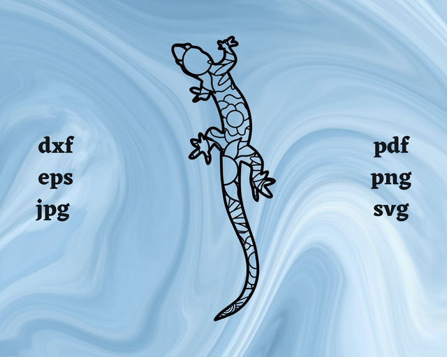 Lizard Mandala SVG Cut File SVG Northern Light SVG 