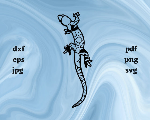 Lizard Mandala SVG Cut File SVG Northern Light SVG 