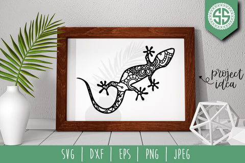 Lizard Mandala Zentangle Mini Bundle - Set of 4 SVG SVG SavoringSurprises 