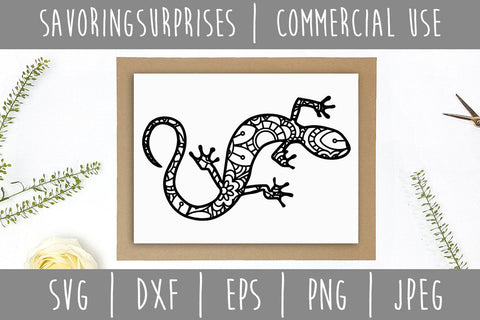 Lizard Mandala Zentangle SVG SavoringSurprises 
