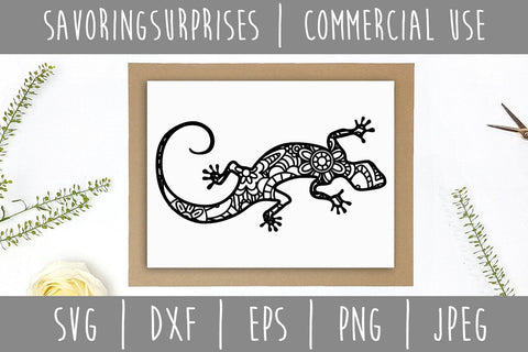 Lizard Mandala Zentangle SVG SavoringSurprises 
