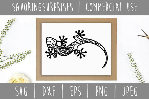 Lizard Mandala Zentangle SVG SavoringSurprises 