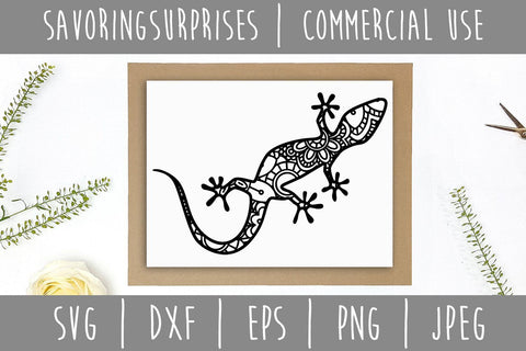 Lizard Mandala Zentangle SVG SavoringSurprises 