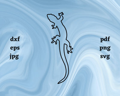 Lizard Outline SVG Cut File SVG Northern Light SVG 