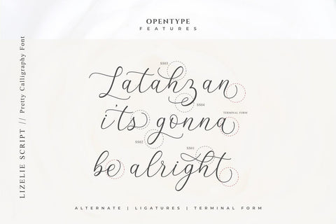 Lizelie Calligraphy font Font Javapep 