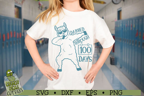 Llama Dab 100 Days of School SVG Crunchy Pickle 
