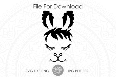 Llama face SVG, Llama SVG, cut file SVG Artisan Craft SVG 