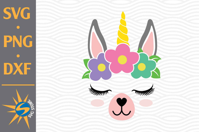 Llama Face Unicorn SVG, PNG, DXF Digital Files Include SVG SVGStoreShop 